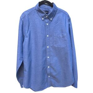 GAP Men's Casual Indigo Button-Down Cotton Shirt Large